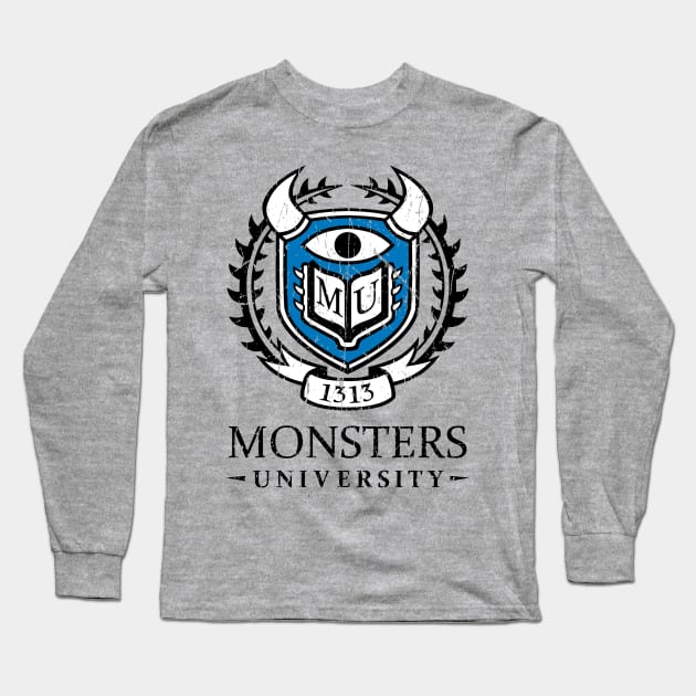 Monsters University - Distressed Long Sleeve T-Shirt by Ryans_ArtPlace